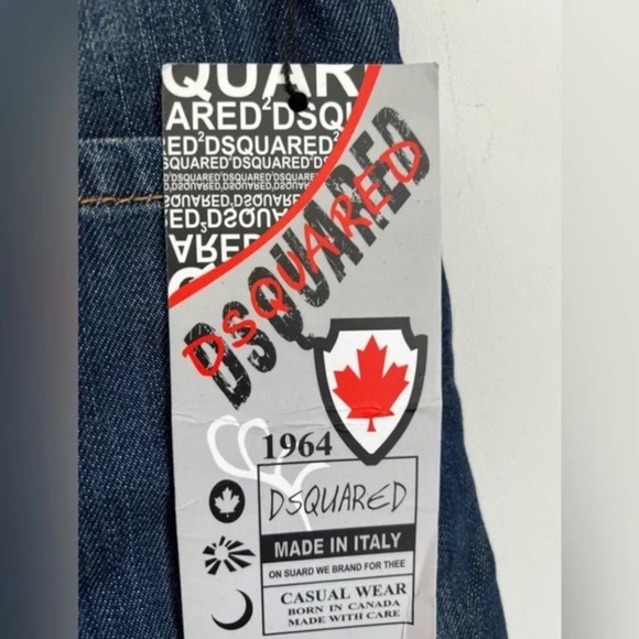 NWT - DSQUARED2 Size 29 Jeans Low Rise Blue White Y2K - Picture 12 of 13